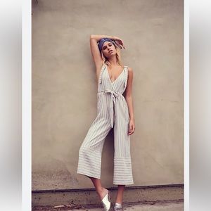 💙NEW FREE PEOPLE YARN DYED JUMPSUIT S